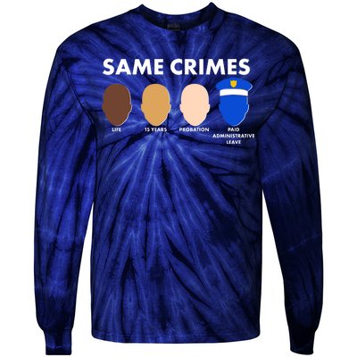 Same Crimes Black Lives Matter Tie-Dye Long Sleeve Shirt