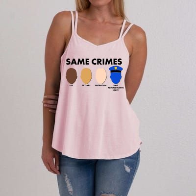 Same Crimes Black Lives Matter Women's Strappy Tank