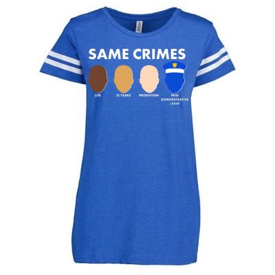 Same Crimes Black Lives Matter Enza Ladies Jersey Football T-Shirt