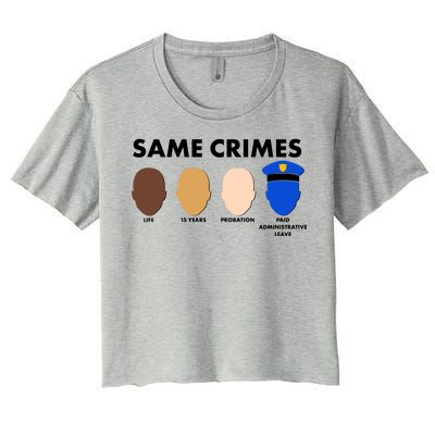 Same Crimes Black Lives Matter Women's Crop Top Tee