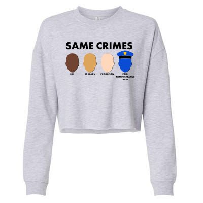 Same Crimes Black Lives Matter Cropped Pullover Crew