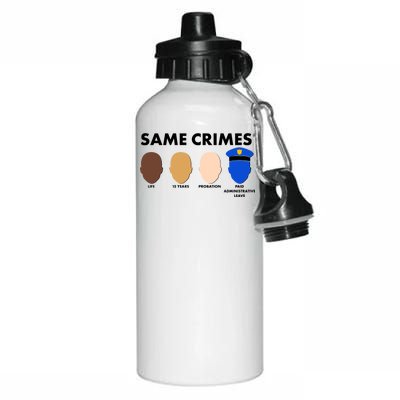 Same Crimes Black Lives Matter Aluminum Water Bottle