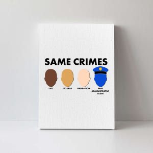 Same Crimes Black Lives Matter Canvas