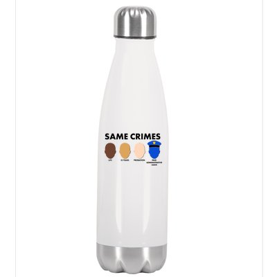 Same Crimes Black Lives Matter Stainless Steel Insulated Water Bottle