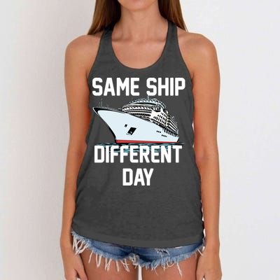 Same Ship Different Day Women's Knotted Racerback Tank