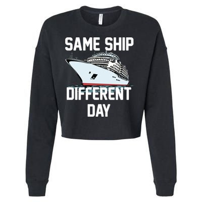 Same Ship Different Day Cropped Pullover Crew