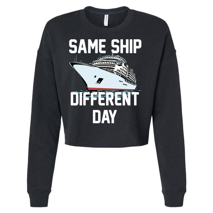 Same Ship Different Day Cropped Pullover Crew
