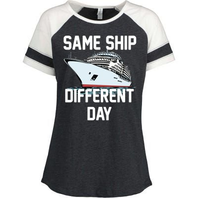 Same Ship Different Day Enza Ladies Jersey Colorblock Tee