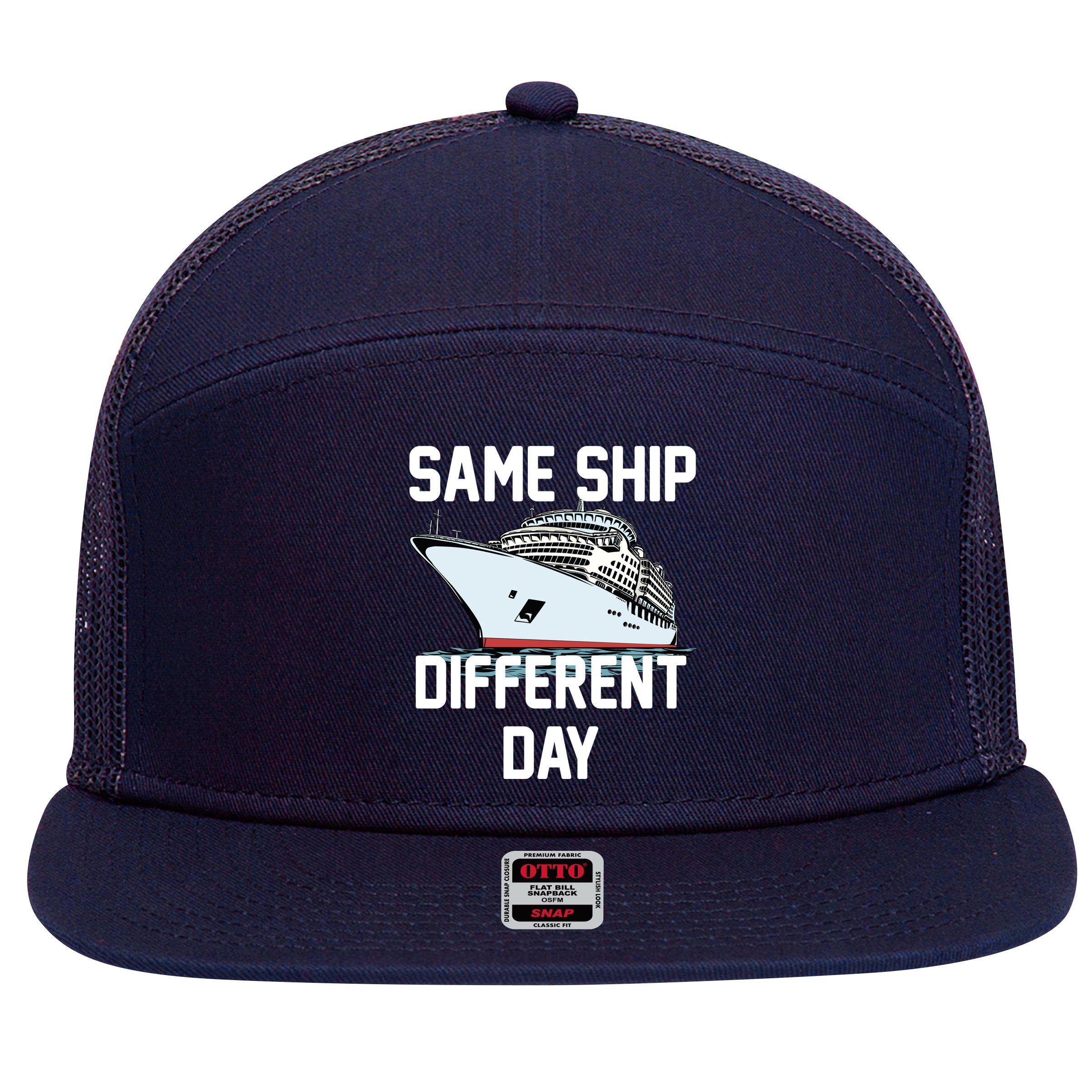 Same Ship Different Day 7 Panel Mesh Trucker Snapback Hat