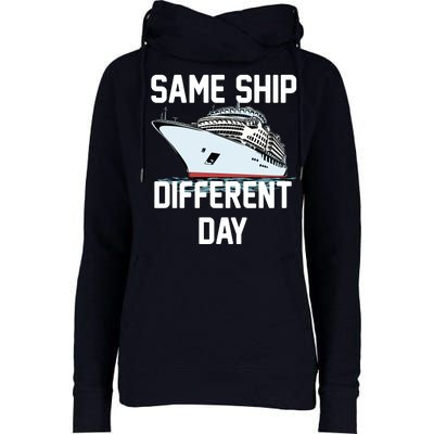 Same Ship Different Day Womens Funnel Neck Pullover Hood