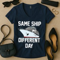 Same Ship Different Day Women's V-Neck T-Shirt