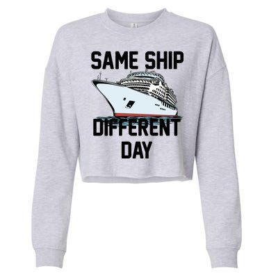 Same Ship Different Day Cropped Pullover Crew