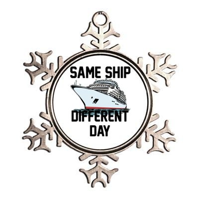 Same Ship Different Day Metallic Star Ornament