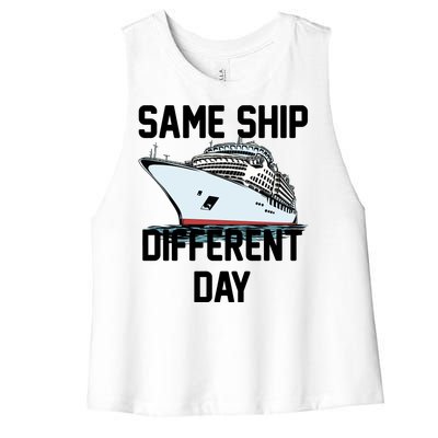 Same Ship Different Day Women's Racerback Cropped Tank