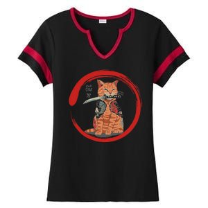 Samurai Cattana Emblem Ladies Halftime Notch Neck Tee