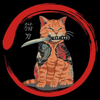 Samurai Cattana Emblem T-Shirt