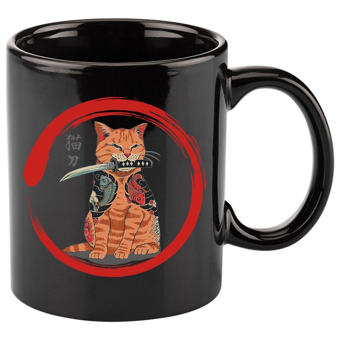 Samurai Cattana Emblem 11oz C Handle Ceramic Mug