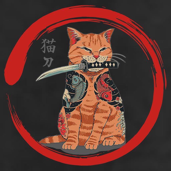 Samurai Cattana Emblem 11oz C Handle Ceramic Mug