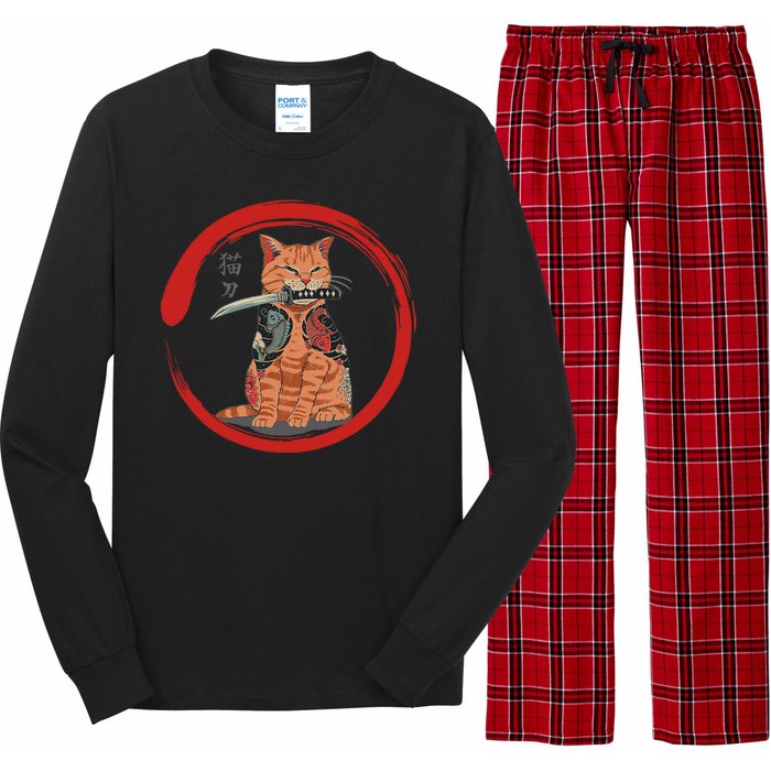 Samurai Cattana Emblem Long Sleeve Pajama Set