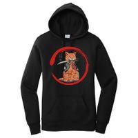 Samurai Cattana Emblem Women's Pullover Hoodie