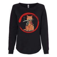 Samurai Cattana Emblem Womens California Wash Sweatshirt