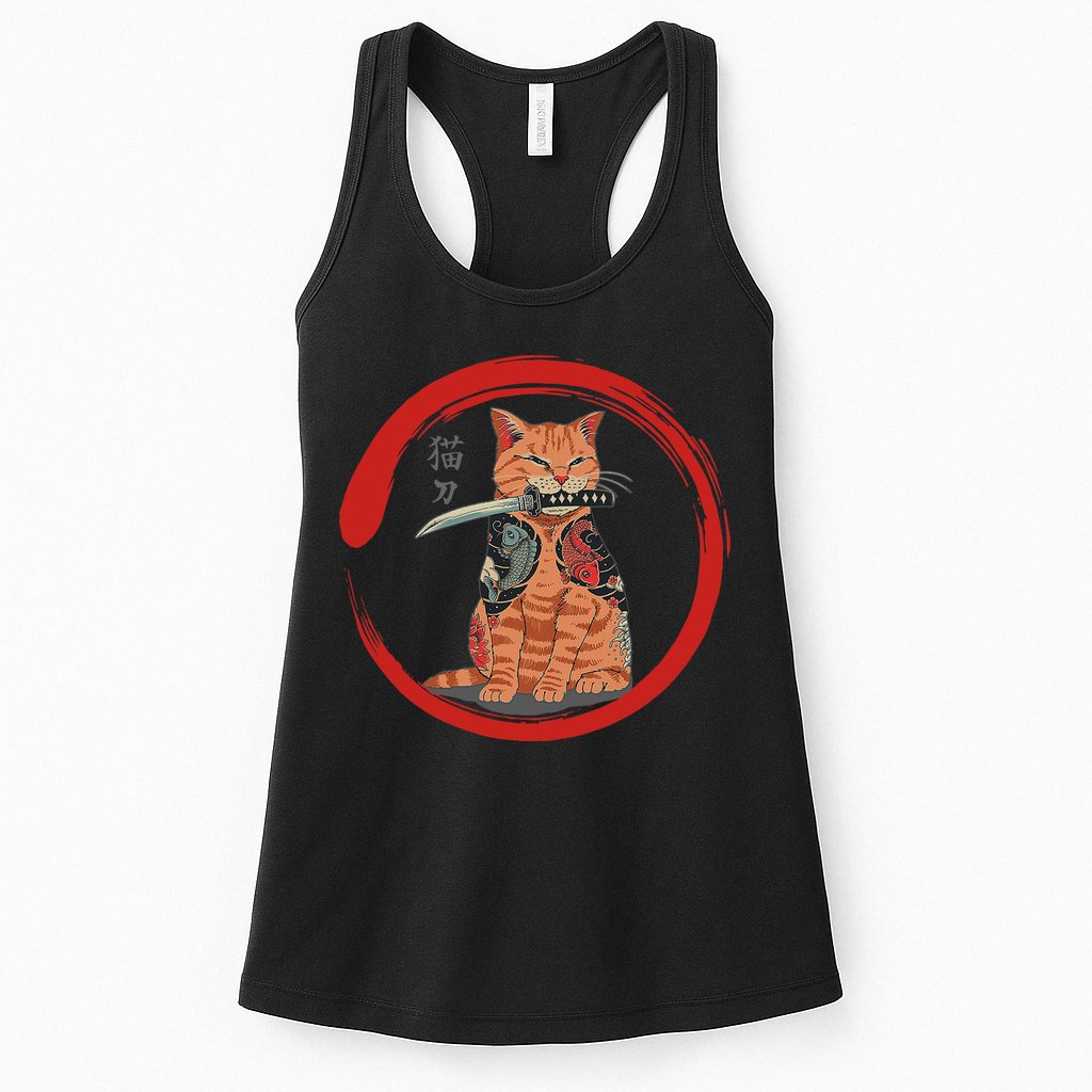 Samurai Cattana Emblem Womens Tank Top