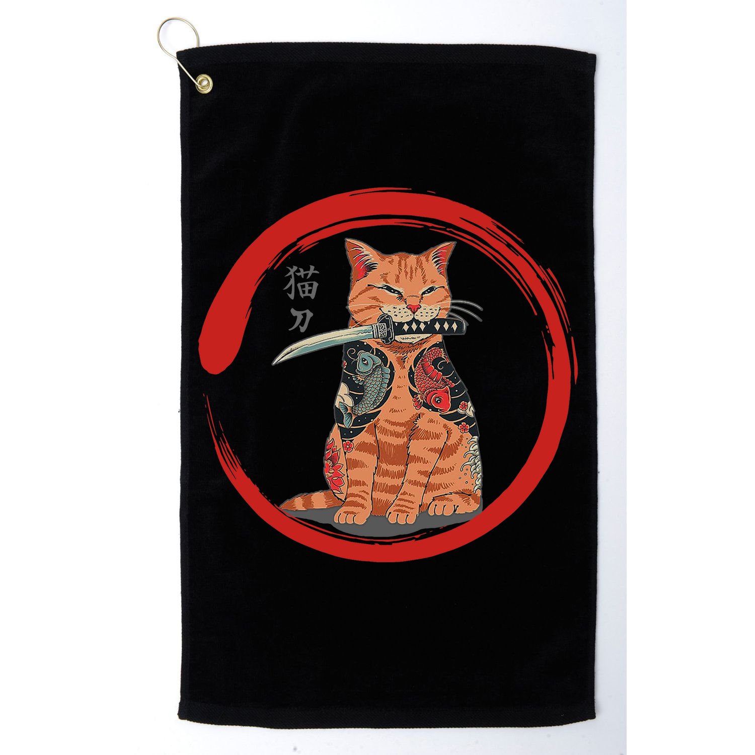 Samurai Cattana Emblem Golf Towel
