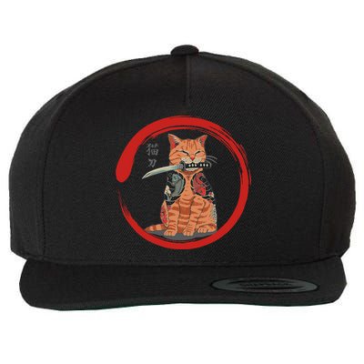 Samurai Cattana Emblem Wool Snapback Cap