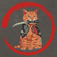Samurai Cattana Emblem Cotton Canvas Backpack