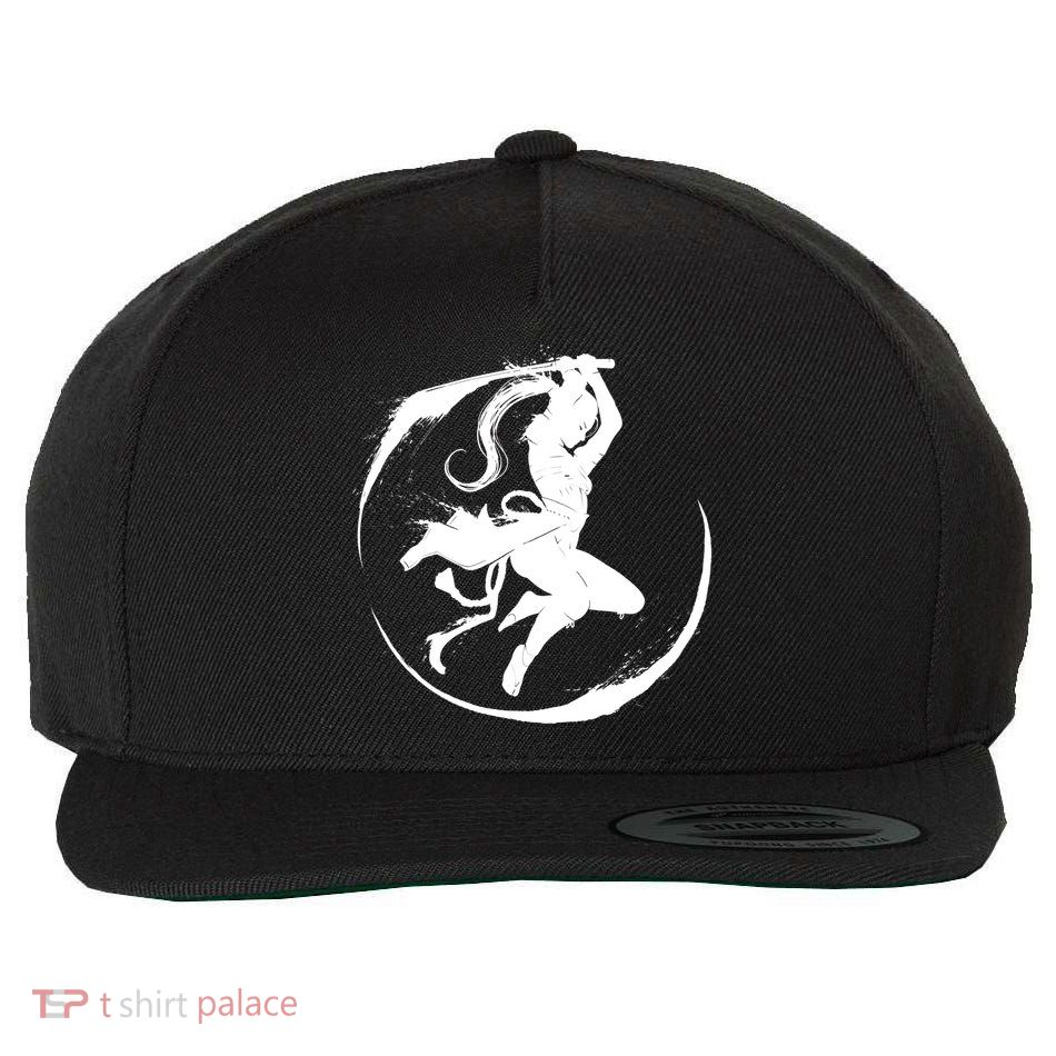 Samurai Lady Katana Slashing Circle Wool Snapback Cap