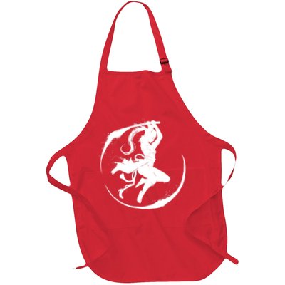 Samurai Lady Katana Slashing Circle Apron