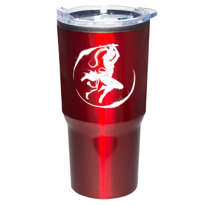 Samurai Lady Katana Slashing Circle Tumbler