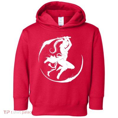 Samurai Lady Katana Slashing Circle Toddler Hoodie