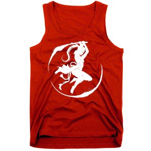 Samurai Lady Katana Slashing Circle Tank Top