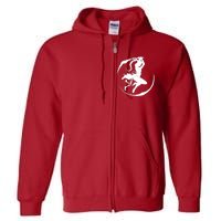 Samurai Lady Katana Slashing Circle Full Zip Hoodie