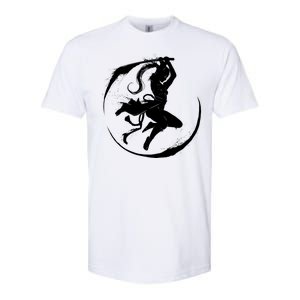 Samurai Lady Katana Slashing Circle Softstyle CVC T-Shirt