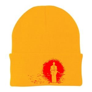 Samurai Red Sun Warrior Hollow Knit Cap Winter Beanie