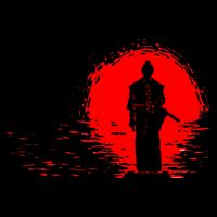 Samurai Red Sun Warrior Hollow Cooling Performance Crew T-Shirt