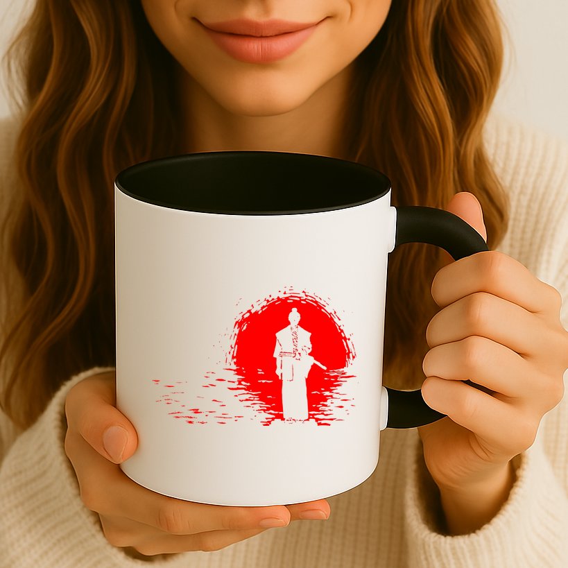 Samurai Red Sun Warrior Hollow Mug