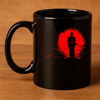 Samurai Red Sun Warrior Hollow 11oz C Handle Ceramic Mug