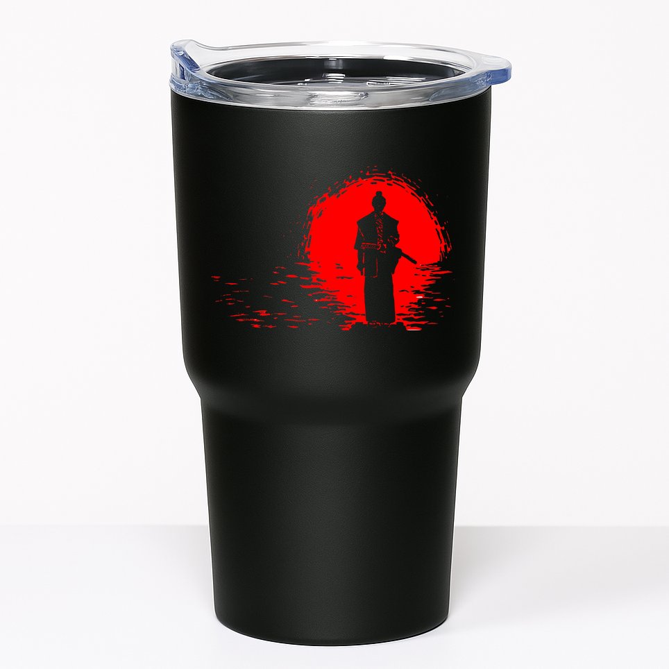 Samurai Red Sun Warrior Hollow Tumbler