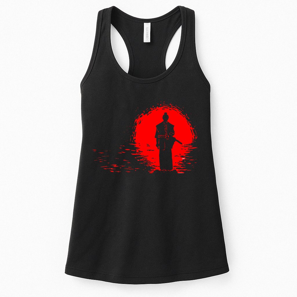 Samurai Red Sun Warrior Hollow Womens Tank Top