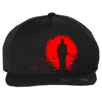 Samurai Red Sun Warrior Hollow Wool Snapback Cap