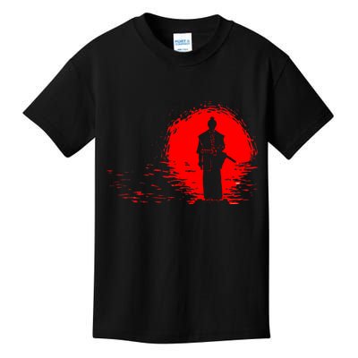 Samurai Red Sun Warrior Hollow Kids T-Shirt