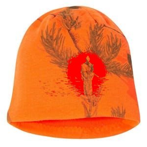 Samurai Red Sun Warrior Hollow Kati - Camo Knit Beanie