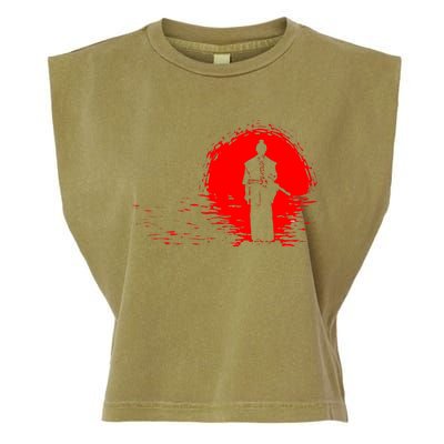 Samurai Red Sun Warrior Hollow Garment-Dyed Women's Muscle Tee