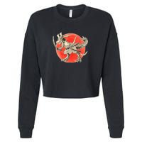 Samurai T-Rex Cropped Pullover Crew