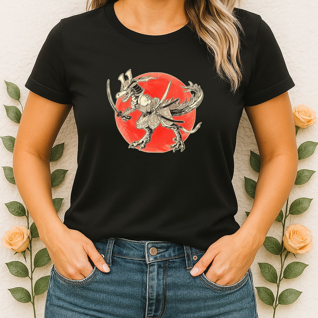 Samurai T-Rex Womens T-Shirt