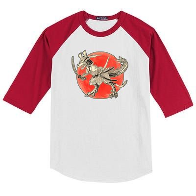 Samurai T-Rex Kids Colorblock Raglan Jersey