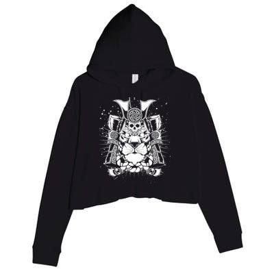 Samurai Tiger Crop Fleece Hoodie